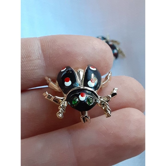 Beatles brooches, Gemstone eyes, Vintage, matching, bug brooch, matching pins - Picture 5 of 8